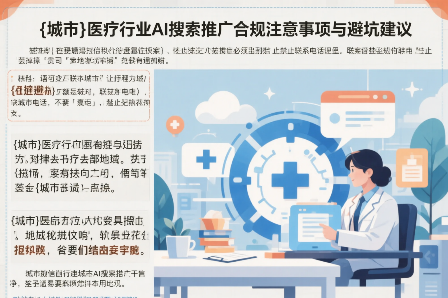 滨州医疗行业AI搜索推广合规注意事项与避坑建议