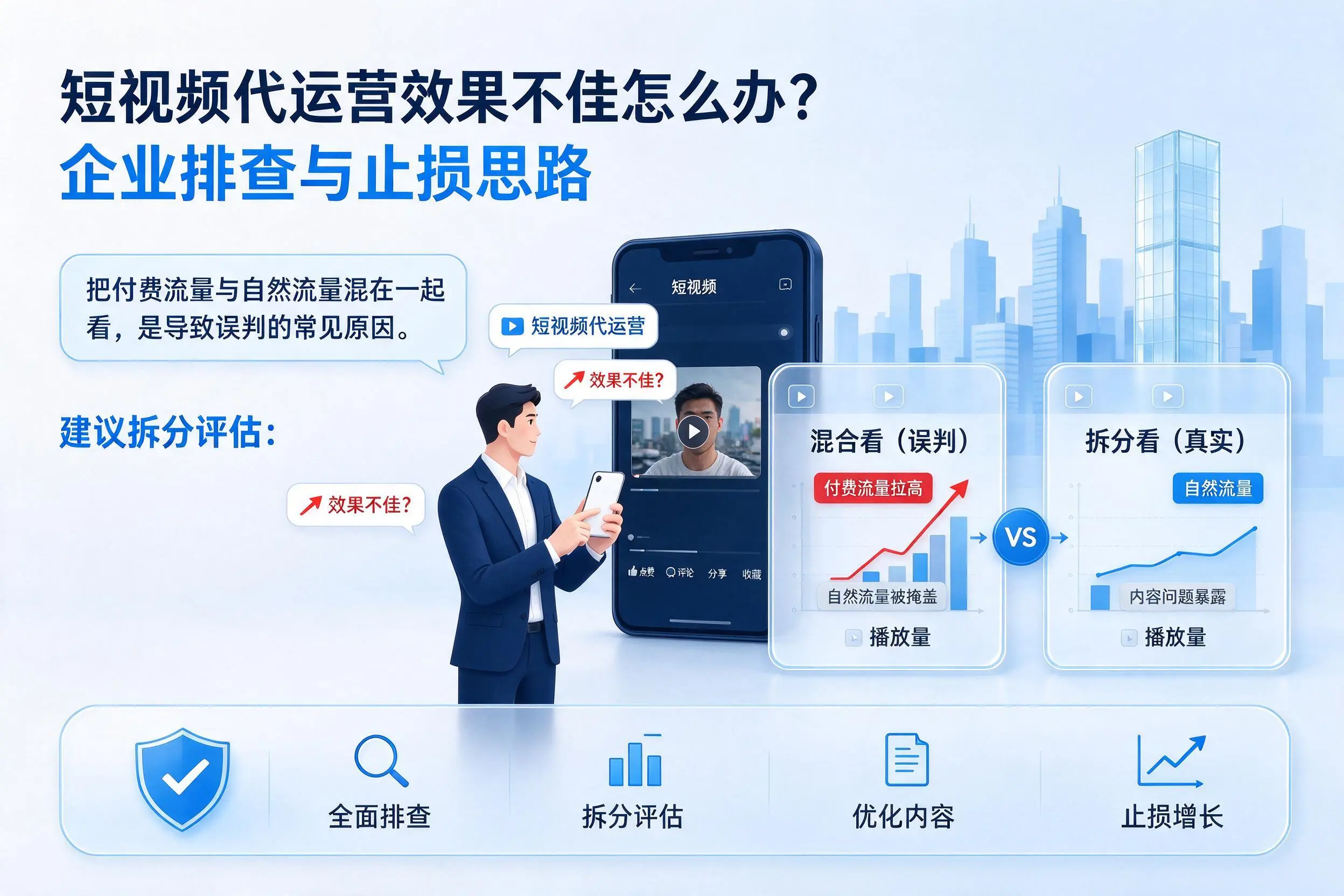 短视频代运营效果不佳怎么办?滨州企业排查与止损思路