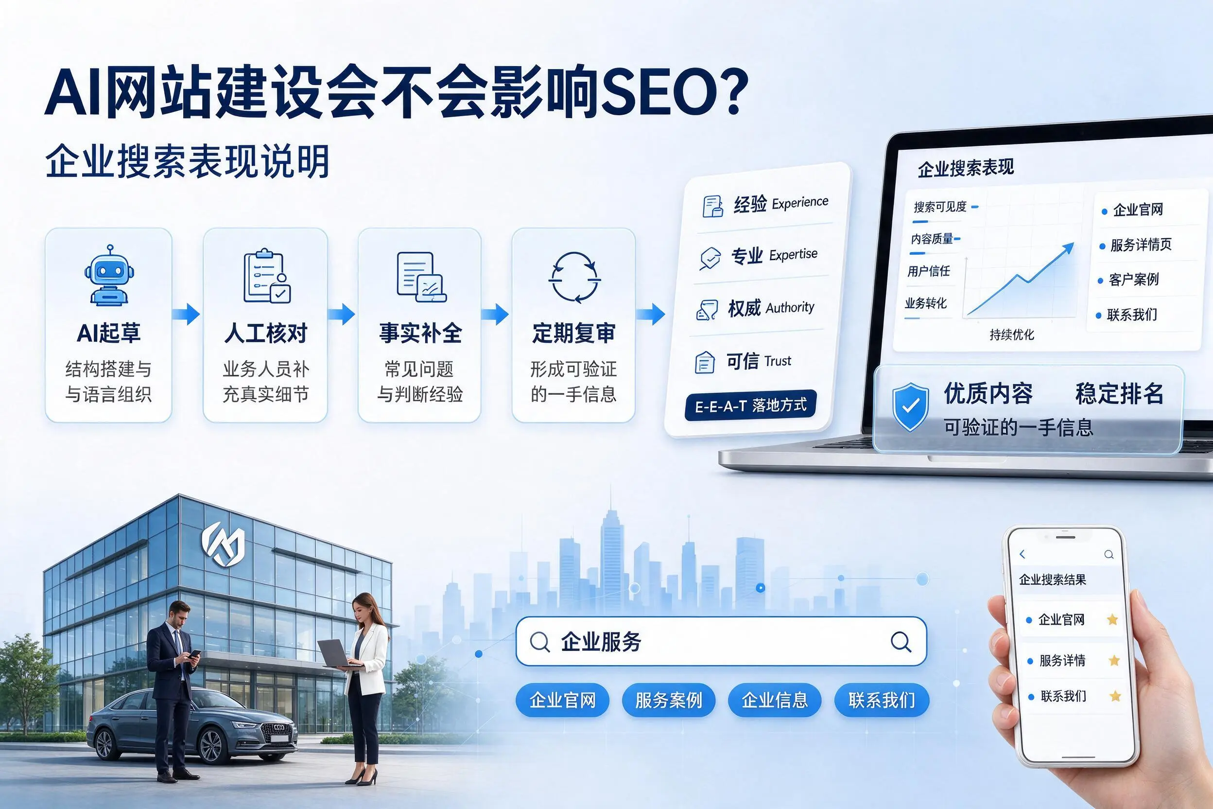 AI网站建设会不会影响SEO？滨州企业搜索表现说明
