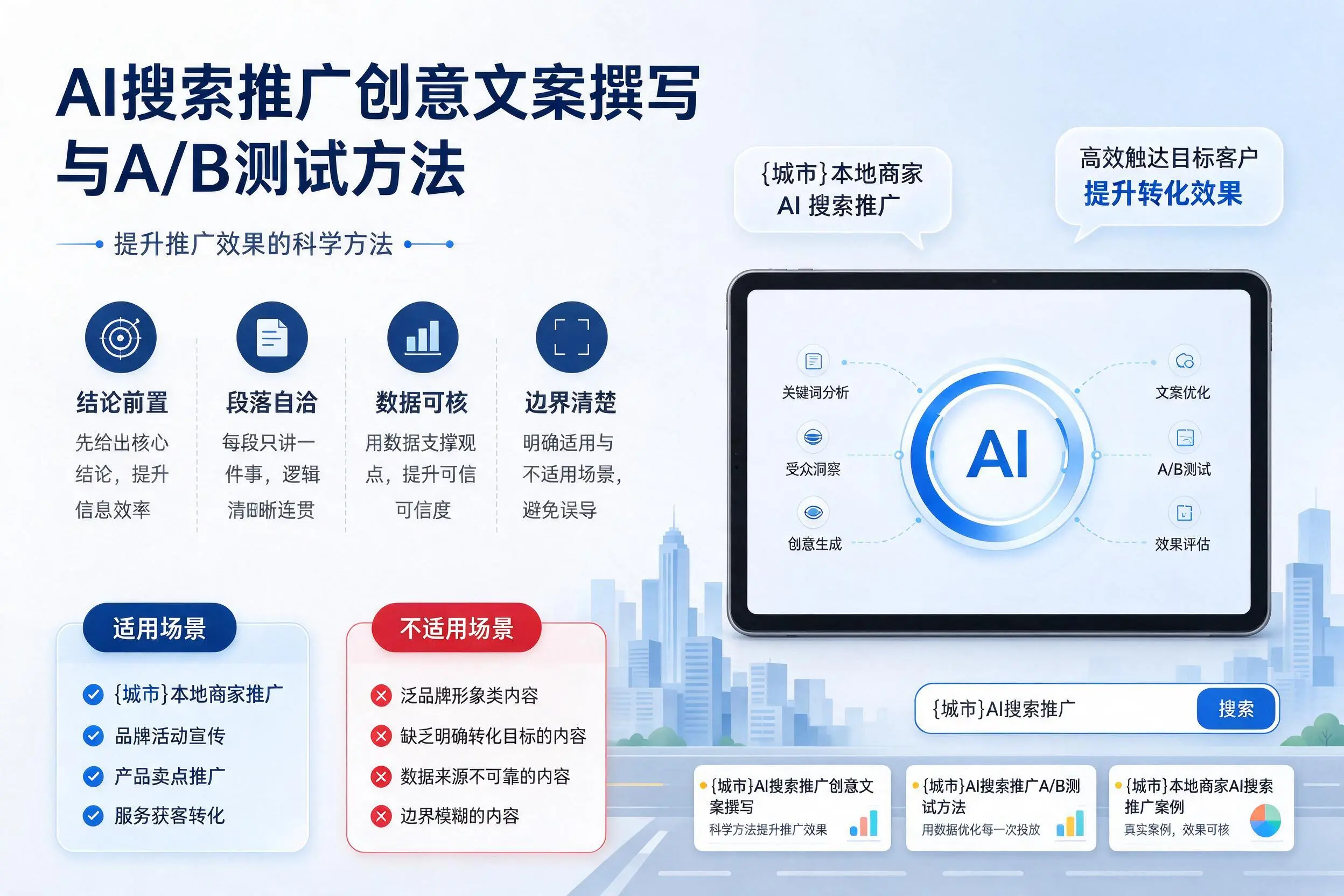 滨州AI搜索推广创意文案撰写与A/B测试方法